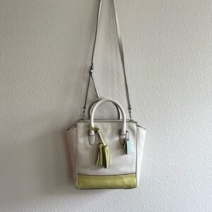 Coach Neon Green / Blue Leather Crossbody